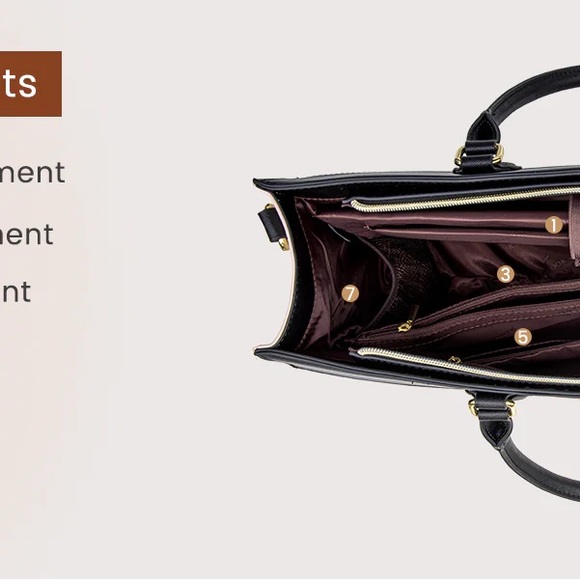 Lovevook NEW Black Laptop Tote Bag 2pc with Clutch - Picture 2 of 2